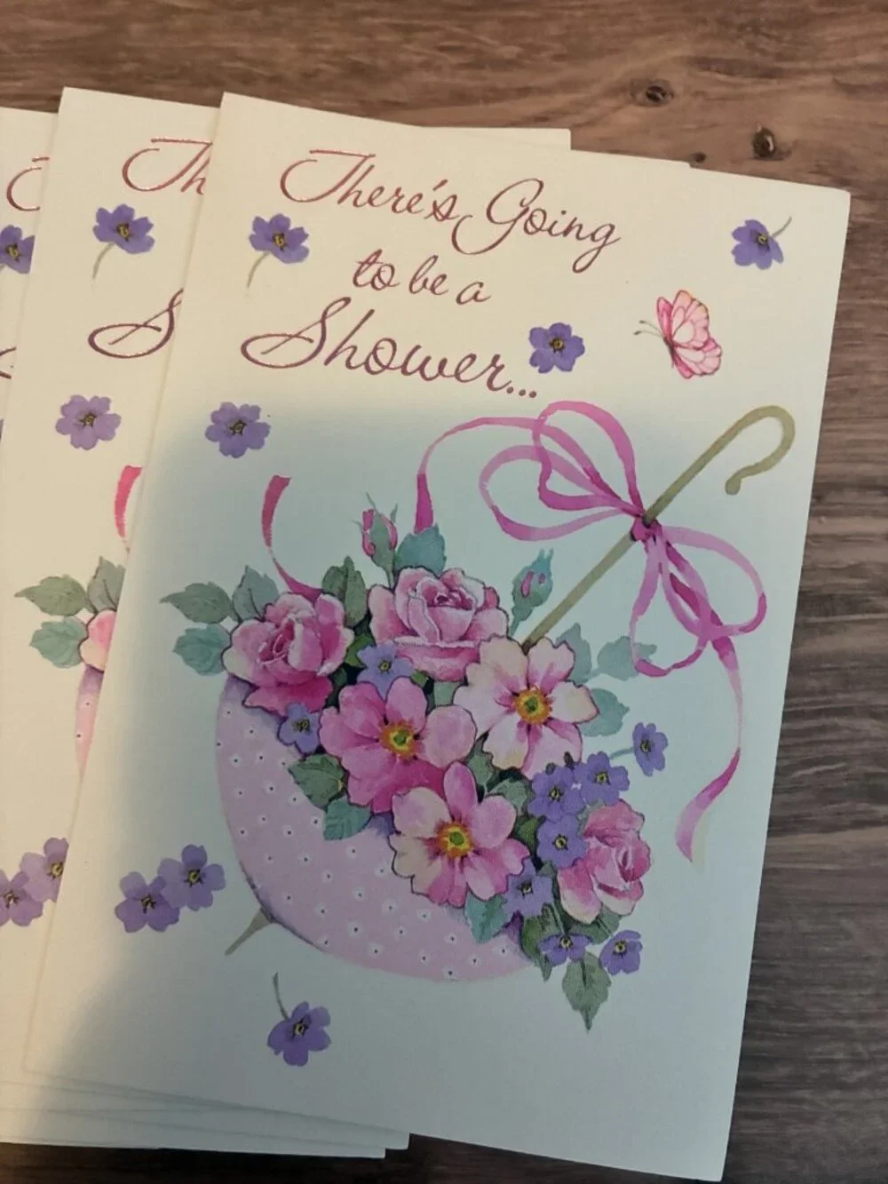Vintage 1980 American Greetings Theres Going to be a Shower Invitations
